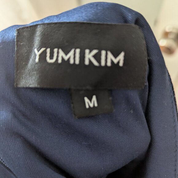 Yumi Kim Velvet Halter Dress - Dark Navy - Size Medium - Picture 5 of 5